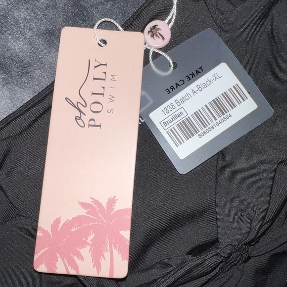 Oh Polly Addictive Ruched Cut Out Underbust Swimsuit in Black Size XL NWT - Picture 15 of 16